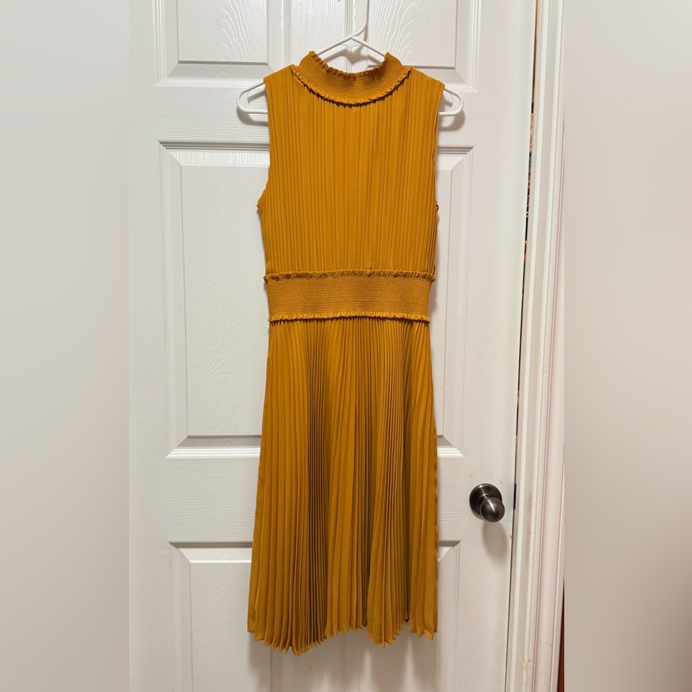 Nanette Lepore Mustard Yellow Smocked Dress